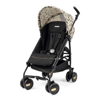 Коляска-трость Peg-Perego Pliko Mini, Graphic Gold (Бежевый / Черный)