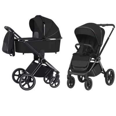 Коляска 2 в 1 Carrello Ultimo CRL-6511 / 2023 New, Sable Black / шасси Black Chrome (Черный)