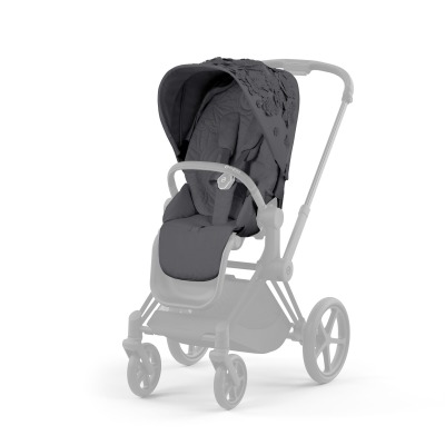 Сменный чехол Seat Pack для коляски Cybex Priam IV Fashion Collection, FE Simply Flowers Grey (Серый)