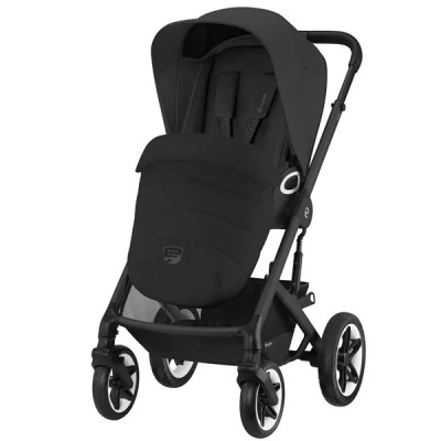 Коляска прогулочная Cybex Talos S Lux шасси BLK (с дождевиком), Moon Black (Черный)