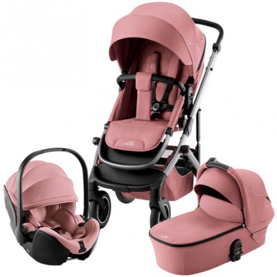 Коляска 3 в 1 Britax Roemer Smile 5Z, Dusty Rose (Розовый) + Автокресло Baby-Safe Pro, Dusty Rose (Розовый)