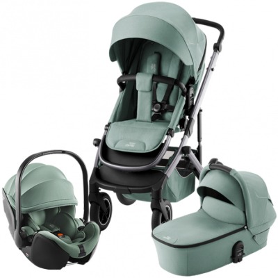 Коляска 3 в 1 Britax Roemer Smile 5Z, Jade Green (Зеленый) + Автокресло Baby-Safe Pro, Jade Green (Зеленый)