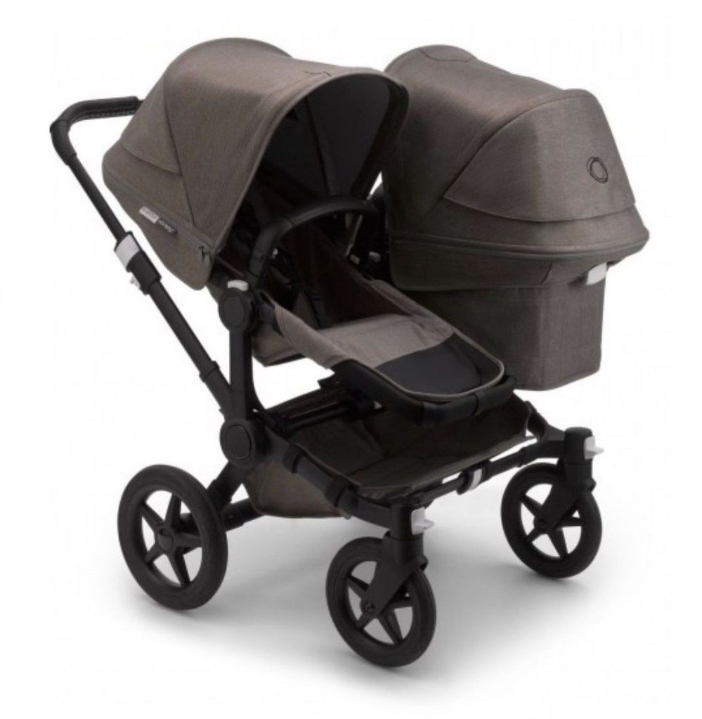 Коляска для погодок Bugaboo Donkey 3 Duo Complete Mineral шасси Black,  Taupe (Дымчатый кварц)