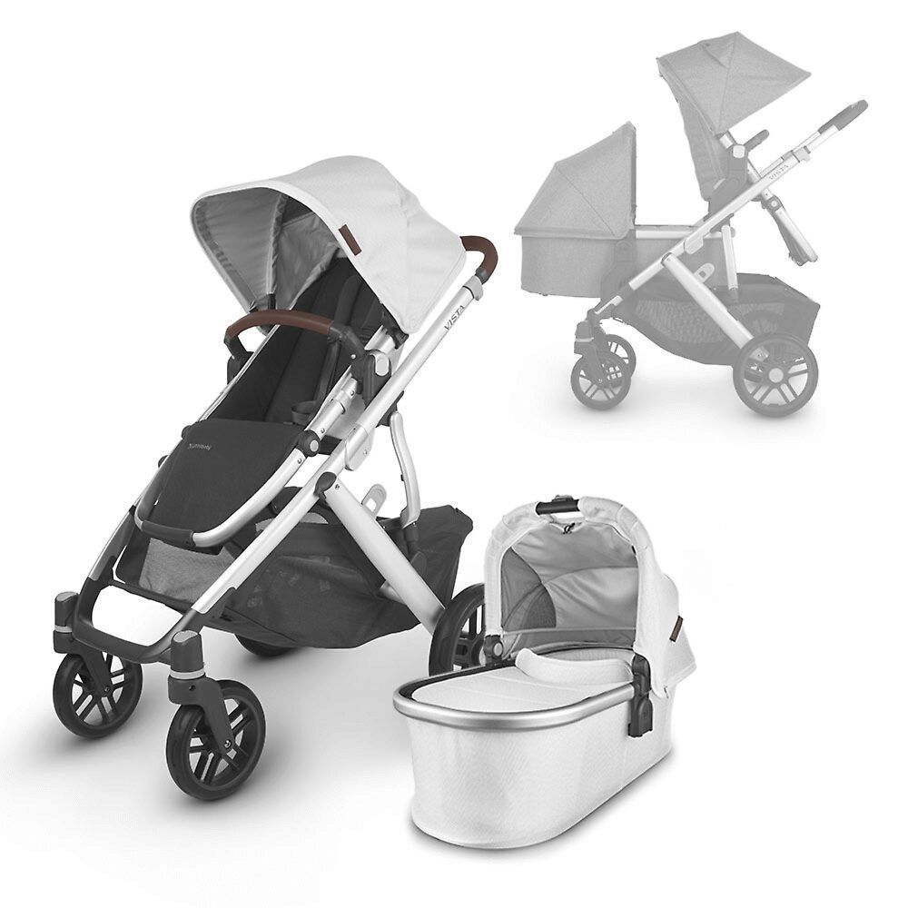 Коляска для погодок Uppababy Vista V2, Bryce (Жемчужно-белый)