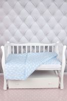 Комплект в кроватку AmaroBaby Baby Boom (3 предмета), Облака (Голубой, Бязь) - вид 1 миниатюра