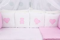 Комплект в кроватку AmaroBaby Premium (18 предметов), Кроха (Розовый) - вид 7 миниатюра