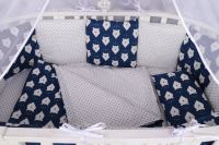 Комплект в кроватку AmaroBaby Baby Boom (3 предмета), Белые медведи (Синий) - вид 5 миниатюра