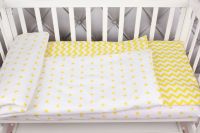 Комплект в кроватку AmaroBaby Baby Boom (3 предмета), Зиг Заг (Желтый, Бязь) - вид 1 миниатюра