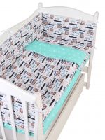 Комплект в кроватку AmaroBaby (7 предметов), Трасса (Бязь) - вид 3 миниатюра
