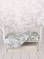 Комплект в кроватку AmaroBaby Exclusive Soft Collection (3 предмета), Папоротники - вид 1 миниатюра