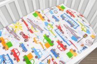 Комплект в кроватку AmaroBaby Baby Boom (3 предмета), Городской транспорт (Поплин) - вид 1 миниатюра