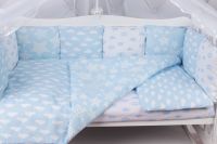 Комплект в кроватку AmaroBaby (15 предметов), Воздушный (Голубой, Бязь) - вид 1 миниатюра