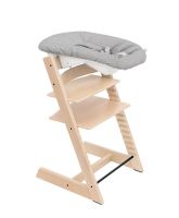 Стульчик для кормления Stokke Tripp Trapp + сиденье Newborn Set для новорожденного, Natural (Светло-коричневый) - вид 1 миниатюра