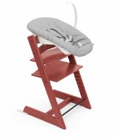 Стульчик для кормления Stokke Tripp Trapp + сиденье Newborn Set для новорожденного, Warm Red (Красный) - вид 1 миниатюра