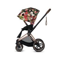 Коляска 2 в 1 Cybex Priam III Spring Blossom шасси Matt Black, Dark (Темный) - вид 9 миниатюра