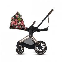 Коляска 2 в 1 Cybex Priam III Spring Blossom шасси Matt Black, Dark (Темный) - вид 11 миниатюра