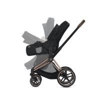 Коляска 3 в 1 Cybex Priam III Jewels of Nature шасси Chrome Brown, Jewels of Nature (Темно-синий) - вид 10 миниатюра