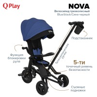 Трехколесный детский велосипед Qplay Nova, Blue / Black (Черный / Синий) - вид 36 миниатюра