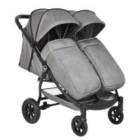 Прогулочная коляска для двойни Pituso Duocity Air, Grey Metallic (Серый Металлик) - вид 1 миниатюра