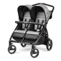 Прогулочная коляска для двойни Peg-Perego Book For Two, Cinder (Серый) - вид 1 миниатюра