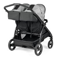 Прогулочная коляска для двойни Peg-Perego Book For Two, Cinder (Серый) - вид 3 миниатюра