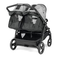 Прогулочная коляска для двойни Peg-Perego Book For Two, Cinder (Серый) - вид 5 миниатюра