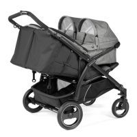 Прогулочная коляска для двойни Peg-Perego Book For Two, Cinder (Серый) - вид 7 миниатюра