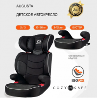 Автокресло Cozy N Safe Augusta Ez-Fix (15-36 кг), Black-Red (Черно-красный) - вид 9 миниатюра