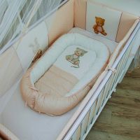 Комплект в кроватку Vikalex Мишкина Компания (6 предметов), Горох / Бежевый - вид 13 миниатюра