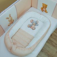 Комплект в кроватку Vikalex Мишкина Компания (6 предметов), Горох / Бежевый - вид 15 миниатюра
