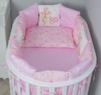 Комплект в кроватку Vikalex Белочка для овальной кроватки (6 предметов), Розовый - вид 9 миниатюра