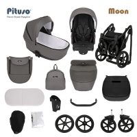 Коляска 2 в 1 Pituso Moon Lether, Grey (Серый) - вид 17 миниатюра