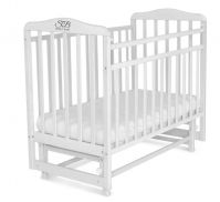 Детская кровать Sweet Baby Ennio (маятник поперечный), Bianco (Белый) - вид 1 миниатюра