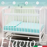 Детская кровать Sweet Baby Flavio (маятник продольный), Bianco (Белый) - вид 1 миниатюра