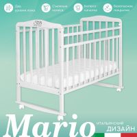 Детская кровать Sweet Baby Mario (без маятника), Neve (Белый) - вид 1 миниатюра