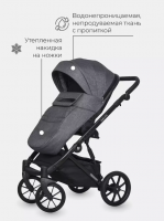 Коляска 3 в 1 Riko Basic Delta, 05 - Carbon (Темно-серый) - вид 29 миниатюра