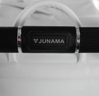 Коляска 3 в 1 Junama Glow V2, JGLv2-03 (Белая кожа / Серебро / Рама серебро) - вид 17 миниатюра