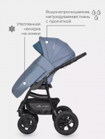 Коляска 2 в 1 Riko Basic Alfa, 08 (Серый - Бирюзовый) - вид 27 миниатюра