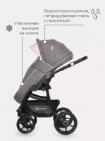 Коляска 2 в 1 Riko Basic Alfa Ecco, 09 (Серый - Розовый) - вид 25 миниатюра