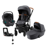 Коляска 4 в 1 Britax Roemer Smile III Baby-safe iSense + Flex Base iSense, Midnight Grey (Графит) - вид 1 миниатюра