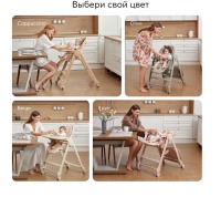 Стульчик для кормления Happy Baby Berny Lux, Grey New (Серый) - вид 17 миниатюра