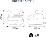 Автокресло-бустер Nania Dream Easyfix Racing Luxe (15-36 кг), Grey (Серый) - вид 5 миниатюра