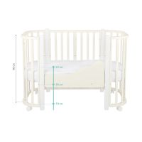 Детская кровать-трансформер Indigo Baby Lux, Слоновая кость / Белые стойки - вид 9 миниатюра