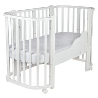Детская кровать-трансформер Indigo Baby Lux, Белый / Белые стойки - вид 1 миниатюра
