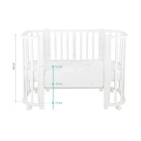 Детская кровать-трансформер Indigo Baby Lux, Белый / Белые стойки - вид 7 миниатюра