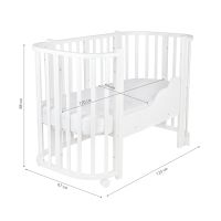 Детская кровать-трансформер Indigo Baby Lux, Белый / Белые стойки - вид 9 миниатюра
