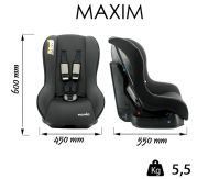 Автокресло Nania Maxim Eco (0-18 кг), Black (Черный) - вид 3 миниатюра