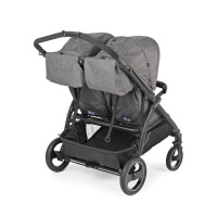 Прогулочная коляска для двойни Peg-Perego Book For Two, Quartz (Серый) - вид 3 миниатюра