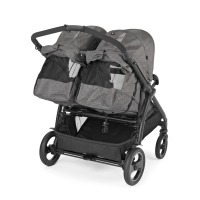 Прогулочная коляска для двойни Peg-Perego Book For Two, Quartz (Серый) - вид 5 миниатюра