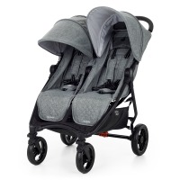 Прогулочная коляска для двойни Valco Baby Slim Twin Tailormade, Grey Marle (Серый) - вид 1 миниатюра